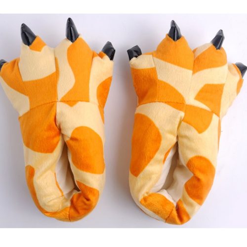 Christmas Halloween Unisex Boys Girls Yellow Orange Giraffe Animal Paw Shoes
