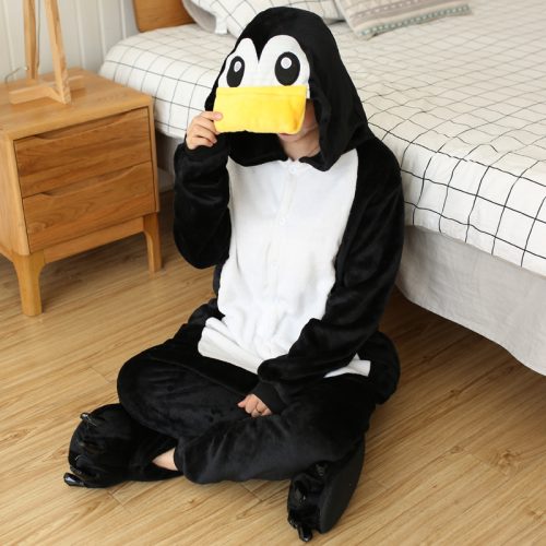 Halloween Christmas Penguin Kigurumi Costume Onesie For Adults & Kids