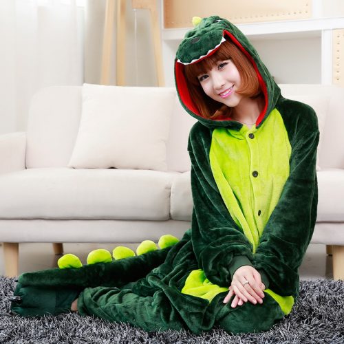 Halloween Christmas Cute Dinosaur Kigurumi Costume Onesie For Adults & Kids