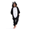 Christmas Halloween Black White Cat Kigurumi Costume Onesie For Kids