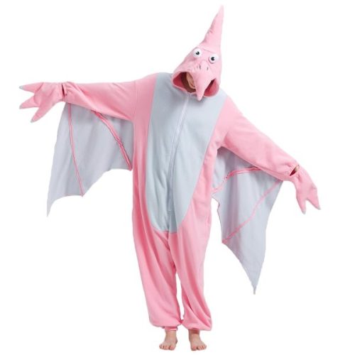 Christmas Halloween Pink Pterosaur Kigurumi Costume Onesie For Adults