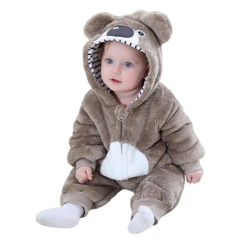 Christmas Halloween Grey Brown Koala Kigurumi Costume Onesie For Baby