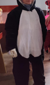 Christmas Halloween Black White Cat Kigurumi Costume Onesie For Kids